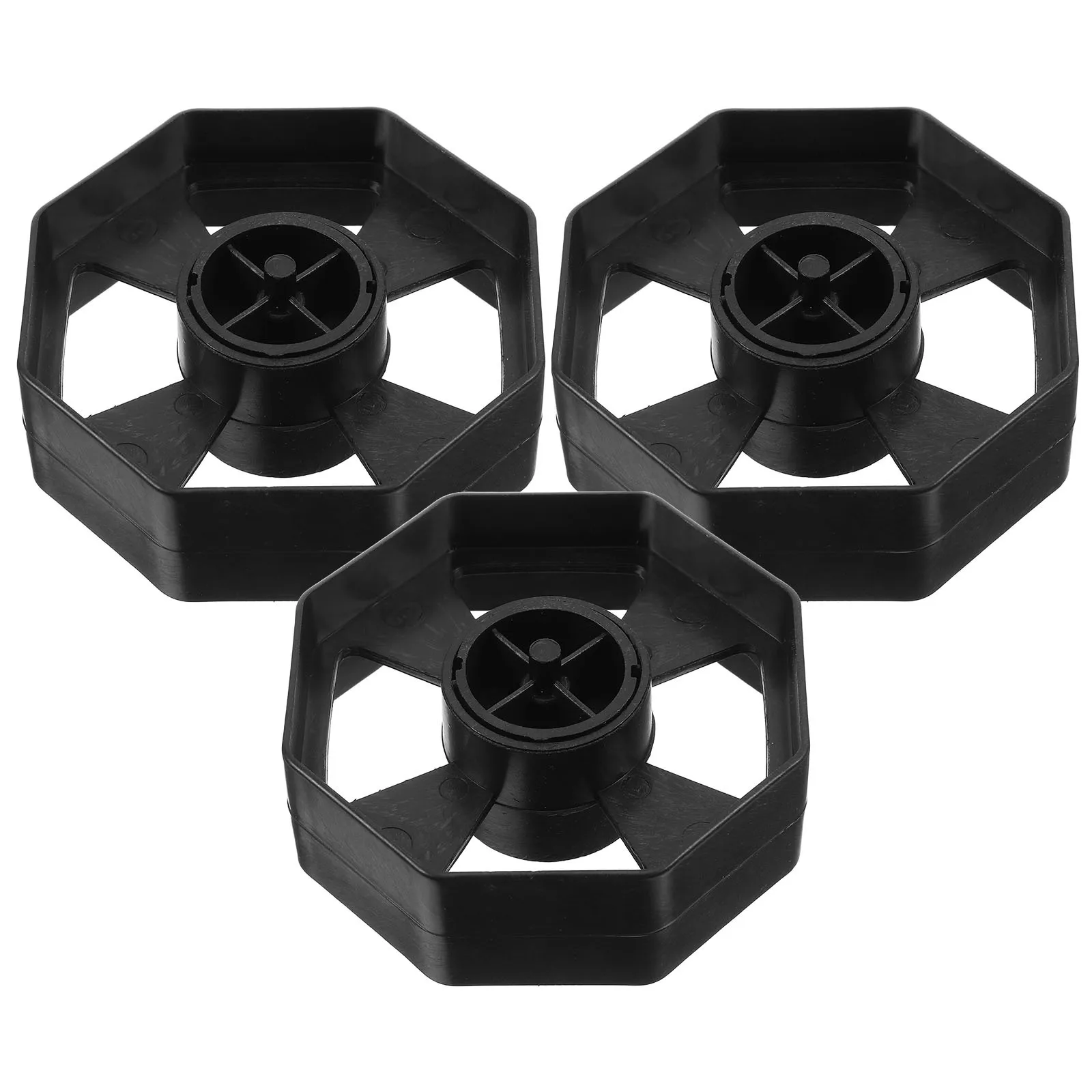 3Sets Black Tape Dispenser Rolling Core Smooth Desktop Holder Replacement Adhesive Tape Roller Accessories Movable Roller Core