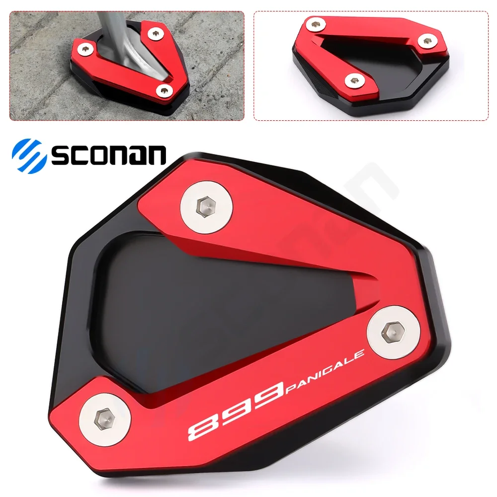 

Motorcycle Accessories CNC Aluminum Foot Kickstand Side Stand Enlarge Extension Plate For Ducati PANIGALE 959 899 1199 1299 V2