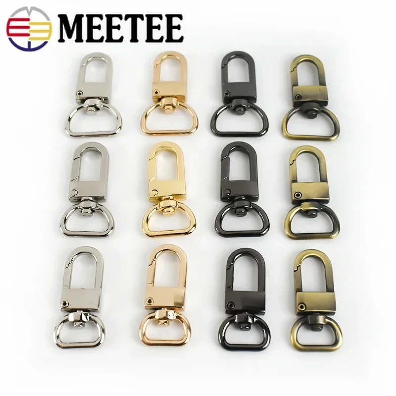 13/16/19mm D Tail Metal Buckles for Bag Strap Webbing Belt Hooks Dog Collar Swivel Lobster Clasp Hanger DIY Hardware Accessories