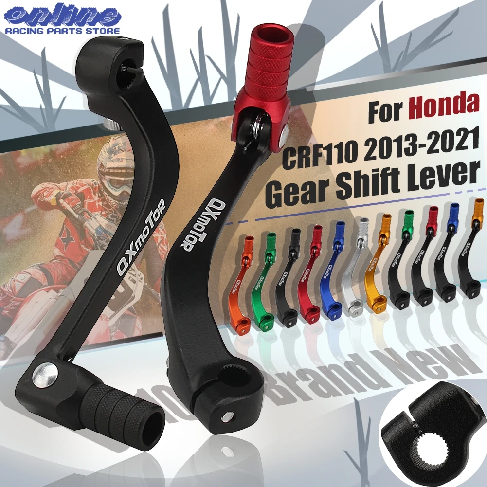 Palanca de cambio de marchas plegable de aluminio CNC, palanca de cambios para CRF110 CRF 110 2013 2021 ATV Dirt Pit Bikes, palanca de cambios para motocicleta