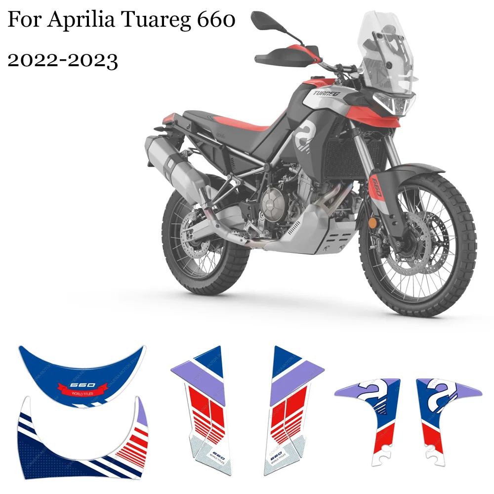 

Motorcycle Side Protection Sticker For Aprilia Tuareg 660 2022-2023 3D Epoxy Resin Protection Sticker