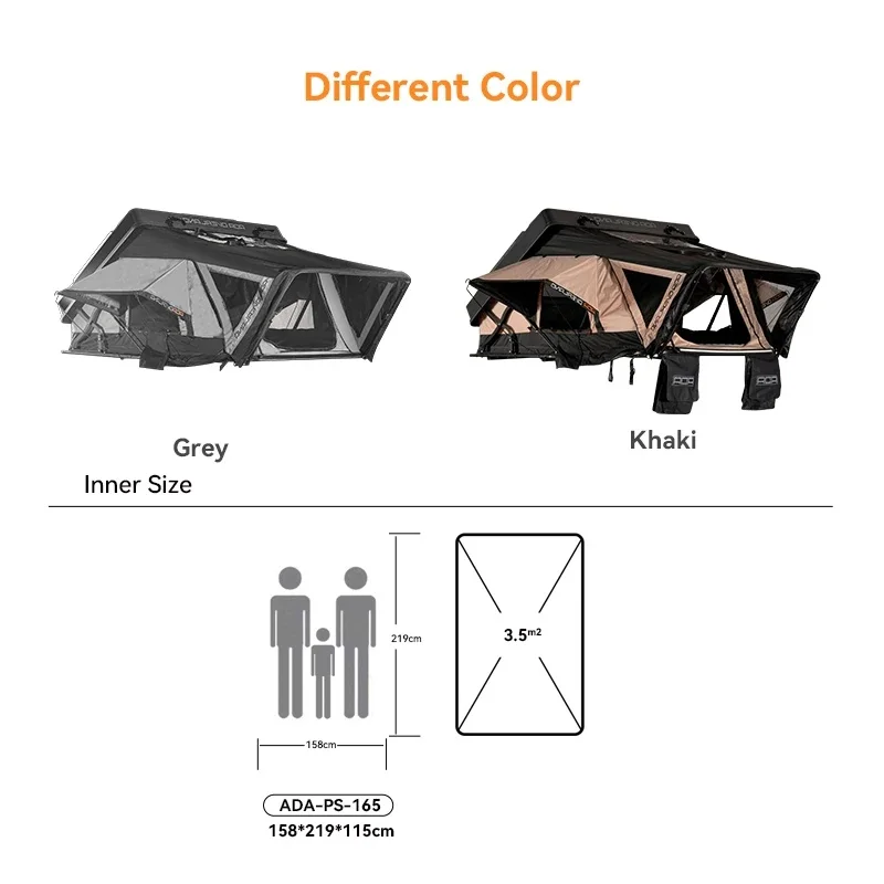 Air Circulation Vent Single Person Factory OEM 4X4 Off-Road Roof Top Fashion Den Side-Open Tent For Camping Outdoor Adventure