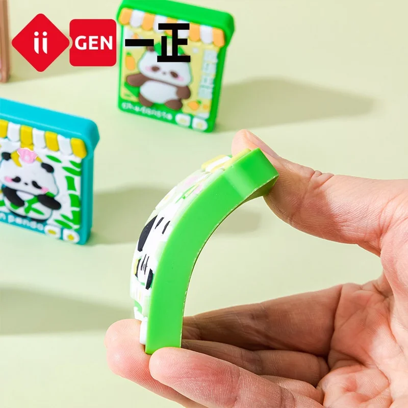 Iigen Stationery Kun Panda Style Lovely Cartoon Student Fun Eraser Children'S Pencil Eraser Creative Stationery Student Gifts