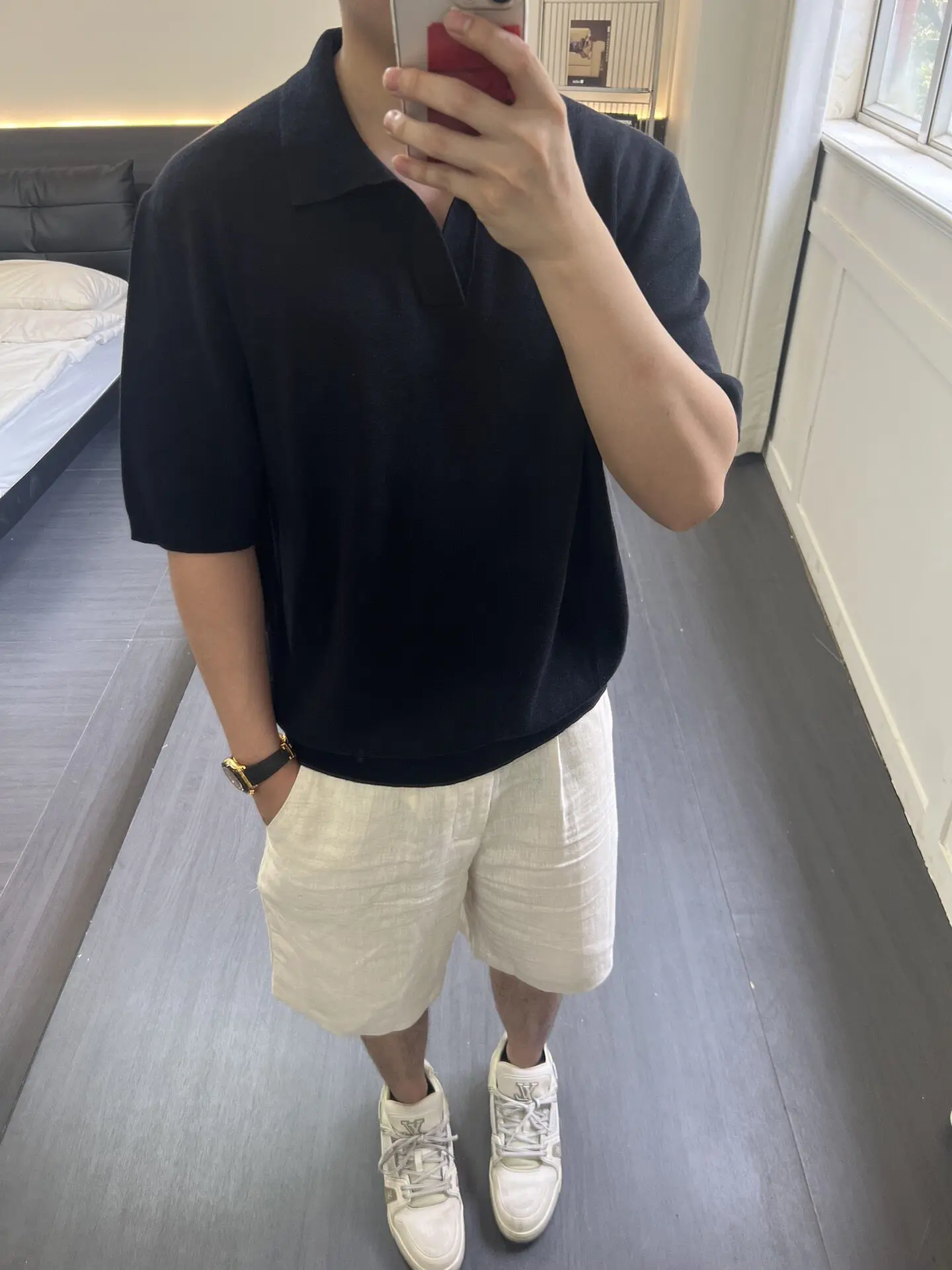 Old MoneySeagull Collar 6A Mulberry Silk Wool Short Sleeve Knitted Polo Shirt Men Italian Style Casual Breathable Tops