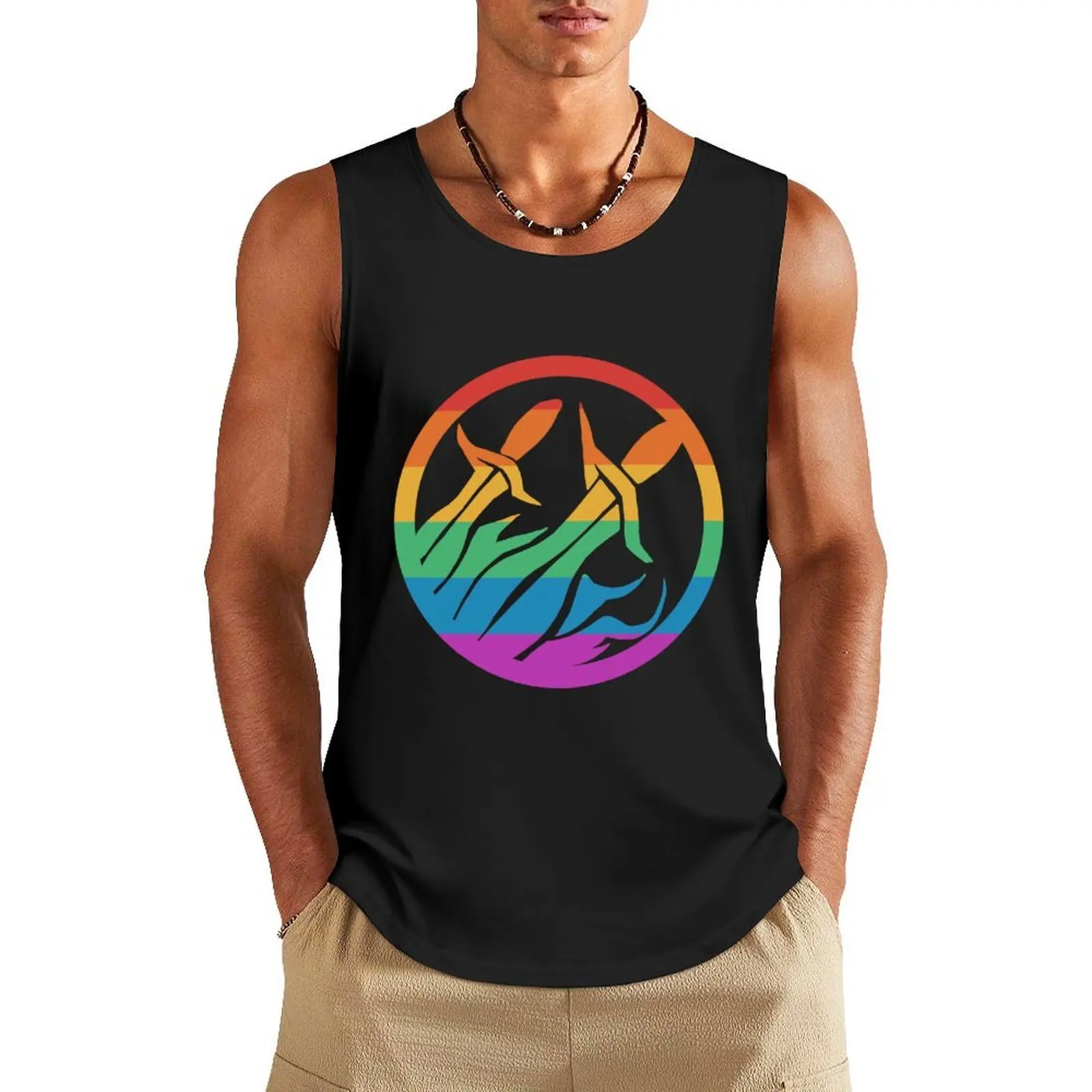 

Pride Rogue icon Tank Top clothing men T-shirts men t shirt gym