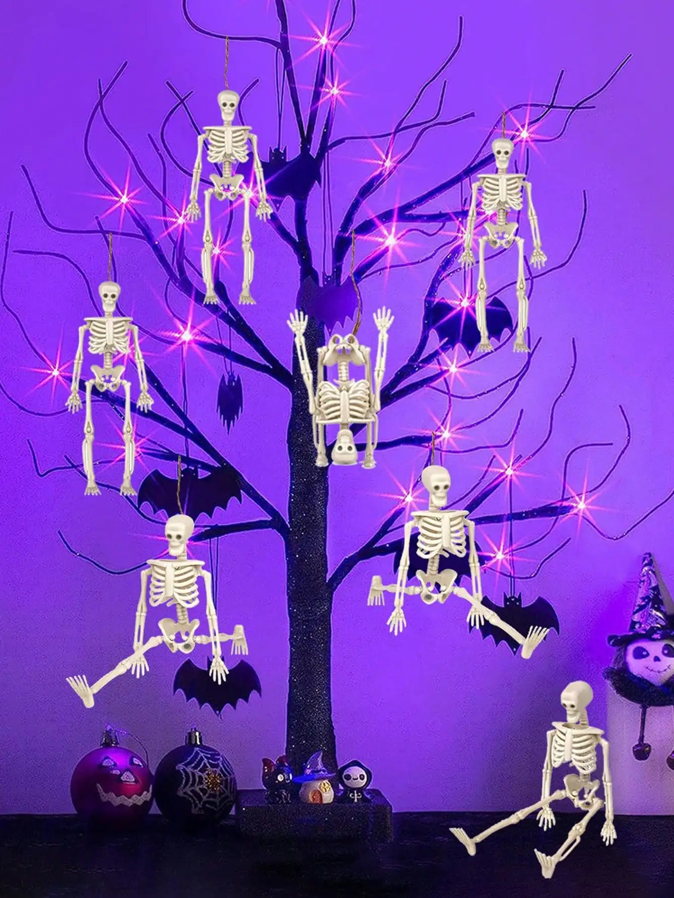 Halloween Decorations Small Plastic Skull Heads