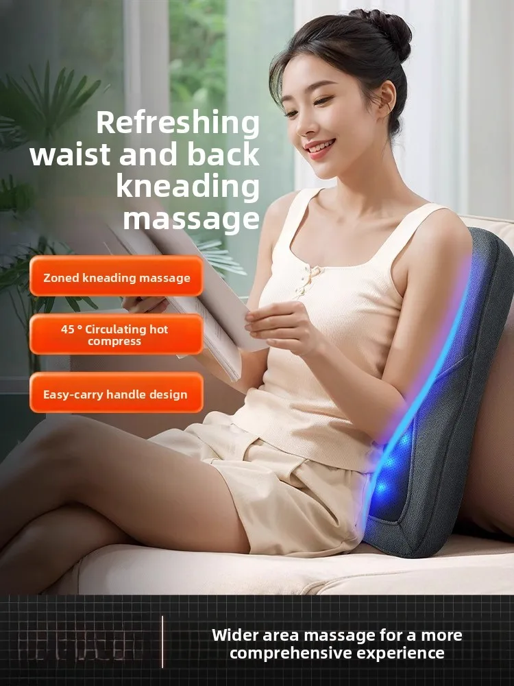 Multifunctional Kneading Massage Cushion, Automatic Full Body Massager for Cervical, Waist and Back, Home Use