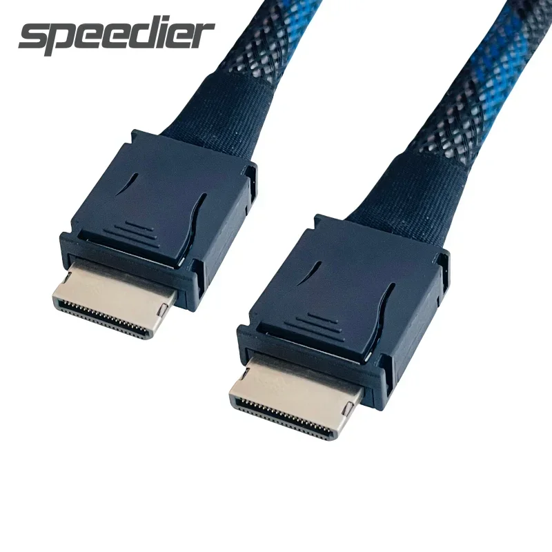 High Speed PCI-E 4.0 X4 GEN4 SAS4 Oculink Cable SFF-8611 Soft Cable GPU SSD Server OCuLink 4X Converter Cord Wire 24Gbps 0.5m 1m