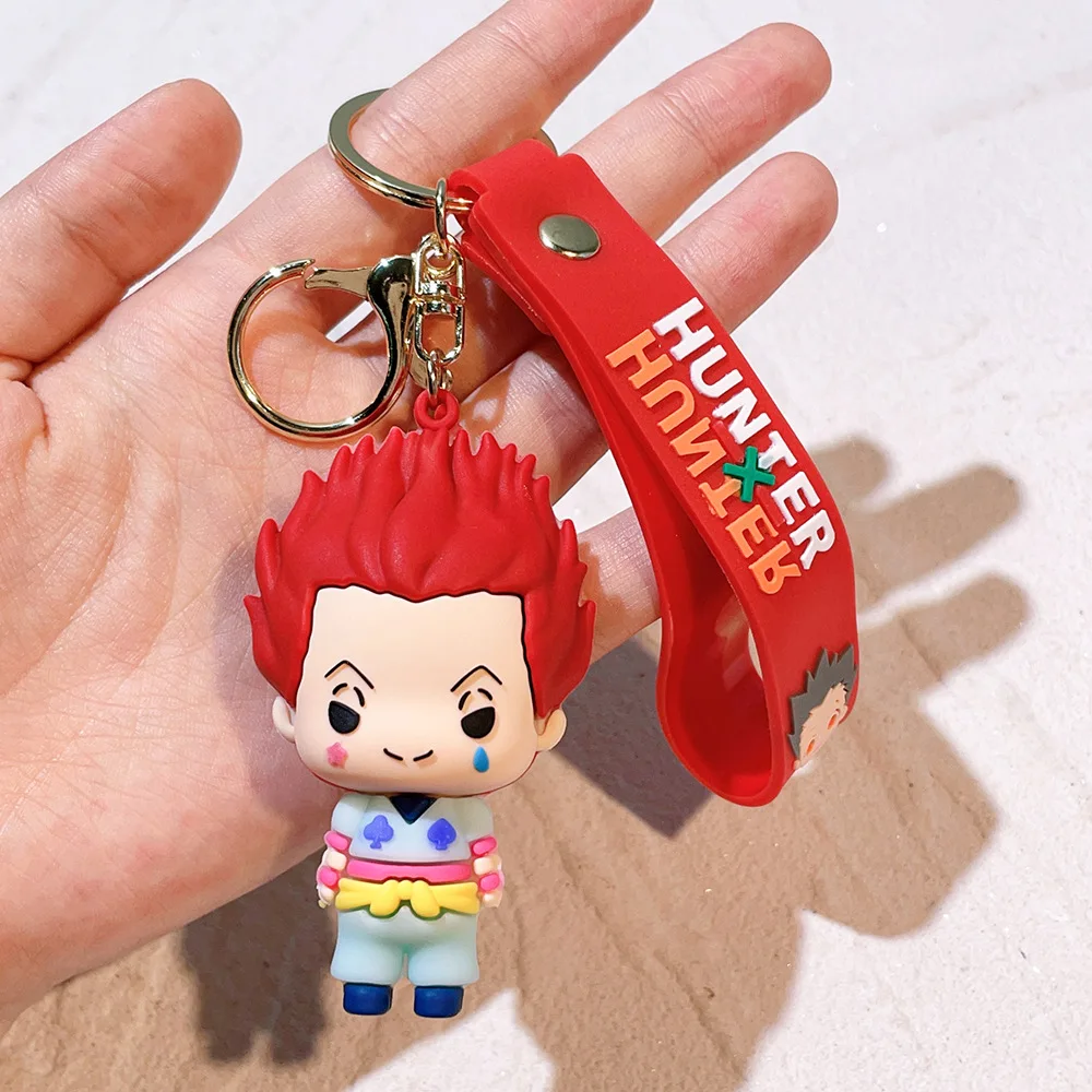 Porte-clés Anime Hunter X Hunter Cosplay Killua Kurapika, pendentif en résine, porte-clés pour voiture, sac, bijoux, accessoires, vente en gros 5