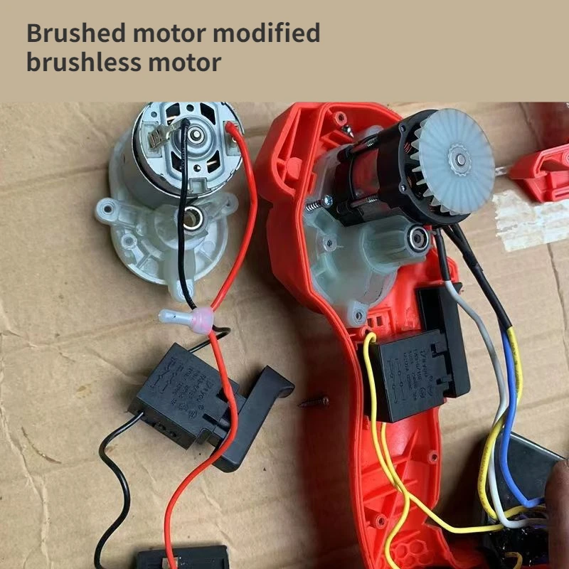 Chainsaw mini saw motor  brushless motor lithium electric saw mini saw motor 21V14 tooth 550 type motor modification DIY