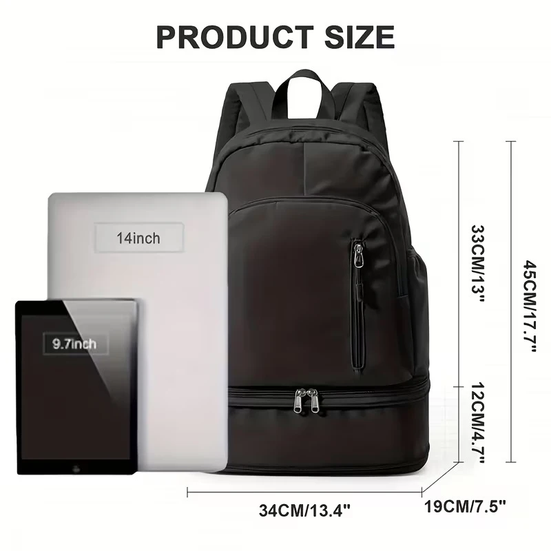 Minimalist Solid Color Waterproof Backpack Unisex Large Capacity for Students Commuting Travel with Stock
