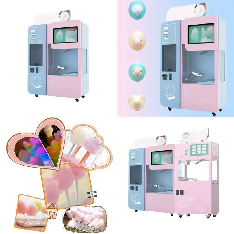 for Reasonable Price Sugar Candy Cotton Vending Machines Machine Cotton Candy Cotton Candy Machine with Cover