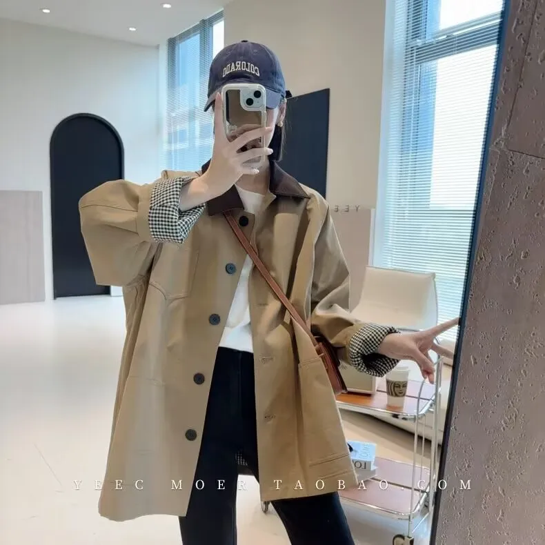 Windbreaker Jacket for Women, 2026 Spring and Autumn New Item, Small Stature, Early Autumn Casual Korean Style Hepburn Style