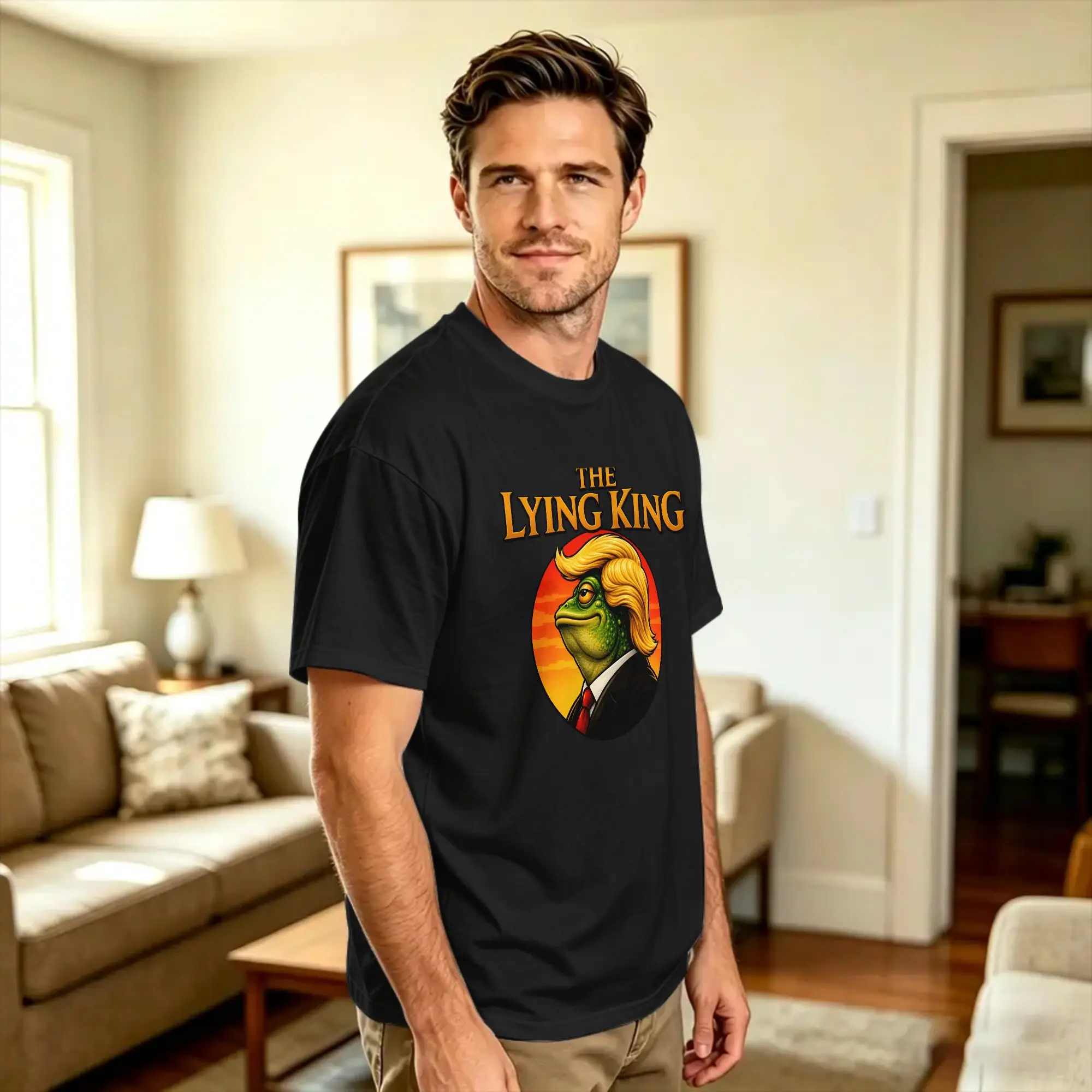 The Lying King T-Shirt Men  Vintage T-Shirts Summer O Neck Hipster Tee Shirt Custom Logo Plus Size Tops