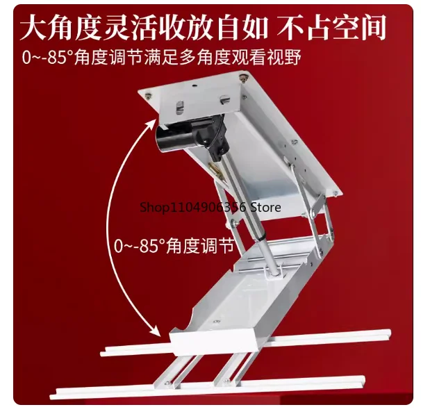 

32-95" Ceiling TV LIFT Electric Remote Control Rotating Bracket Support Motorized Stand Adjustable Techo Mount Wall Holder