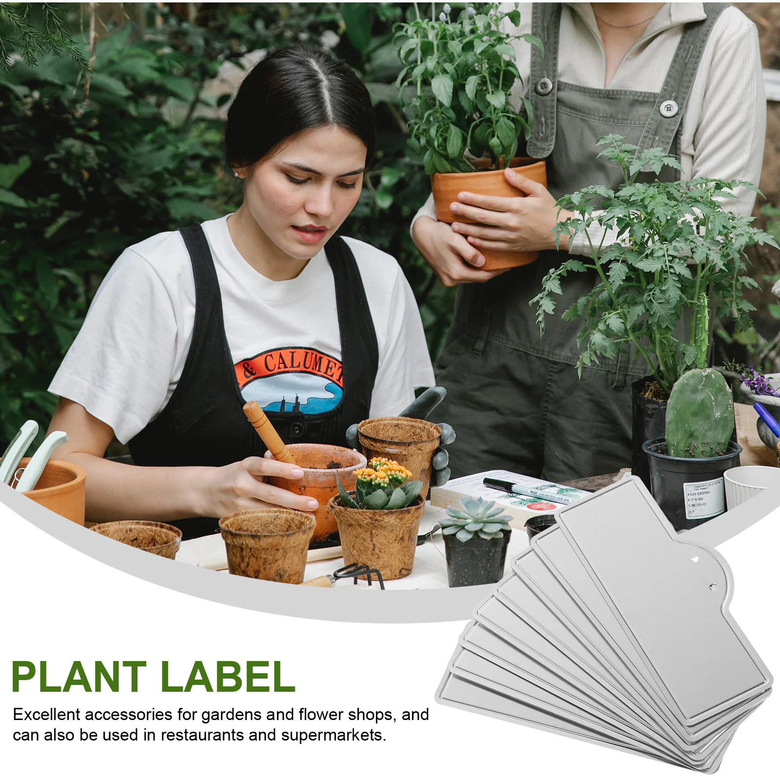 

20Pcs Metal Plant Tags Reusable Garden Labels for Plants Vegetables Herbs Tall Plant Markers with Writeable Area for Greenhouse