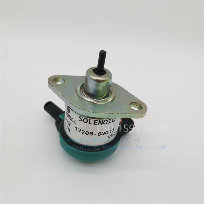 Suitable for Kubota D1105V1505 engine flameout solenoid valve 17208-60016 flameout switch digging machine