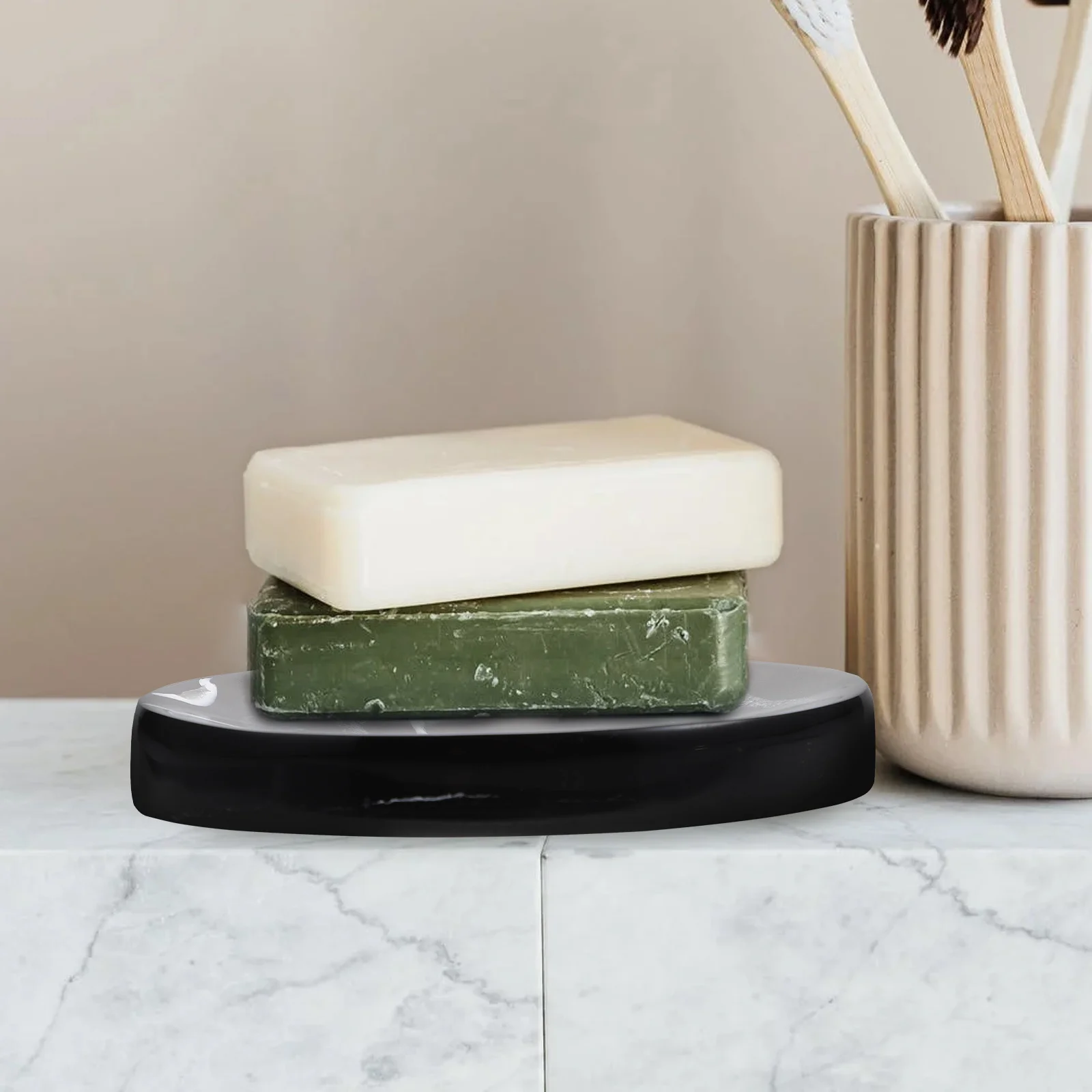 

Marble Grain Dish Resin Holder Nordic Style Bar Storage Box Waterproof Bathroom Kitchen Soap Tray Soap Case