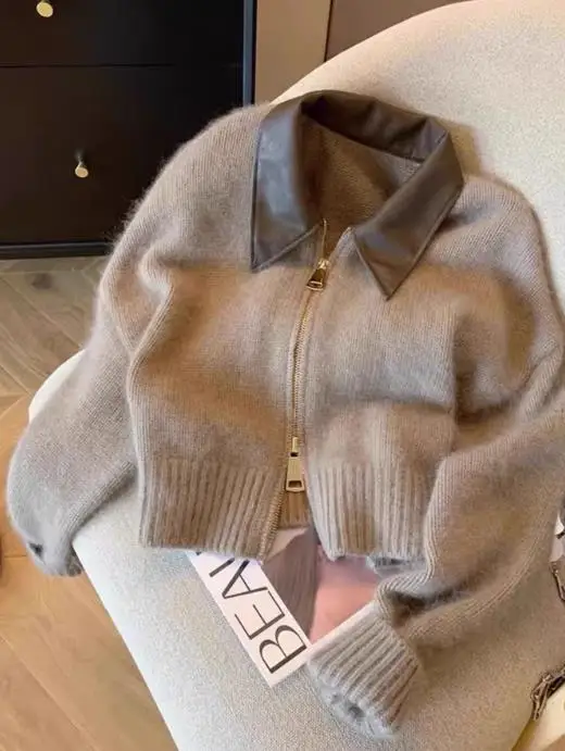 

Women's Clothing 2025 Autumn and Winter Elegant and Fashionable Long Sleeved Sweater Jacket Commuter Vintage Sweater Jacket