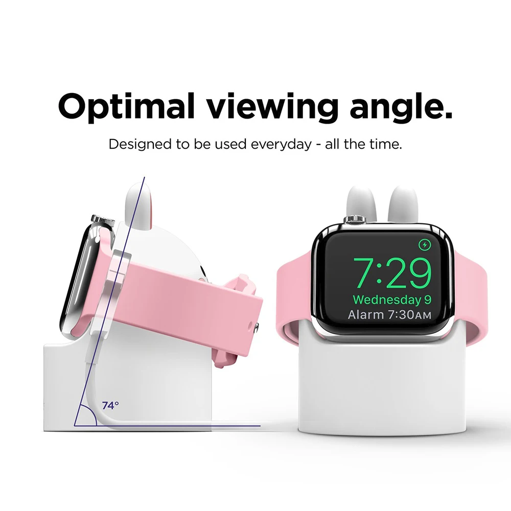 Cartoon Charging Stand for Apple Watch 44mm 45mm 42mm 41mm 40mm 38mm Smart Watch Silicone Wireless Bracket Series 8 7 6 5 4 3 SE