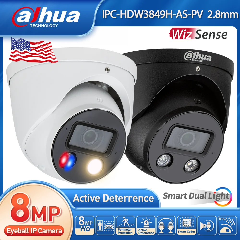 

Dahua TiOC 2.0 4K AI Security IP Camera Wizsense Outdoor Active Deterrence Two-Way Talk Full Color Night Vision IVS Quick Pick