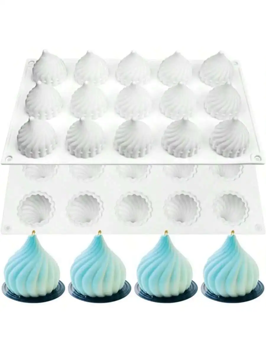 Cone Whirlwind Onion Silicone Cake Mold for Chocolate Mousse Pudding Dessert Bread Bakeware Pan Decorating,Chocolate mold view 4
