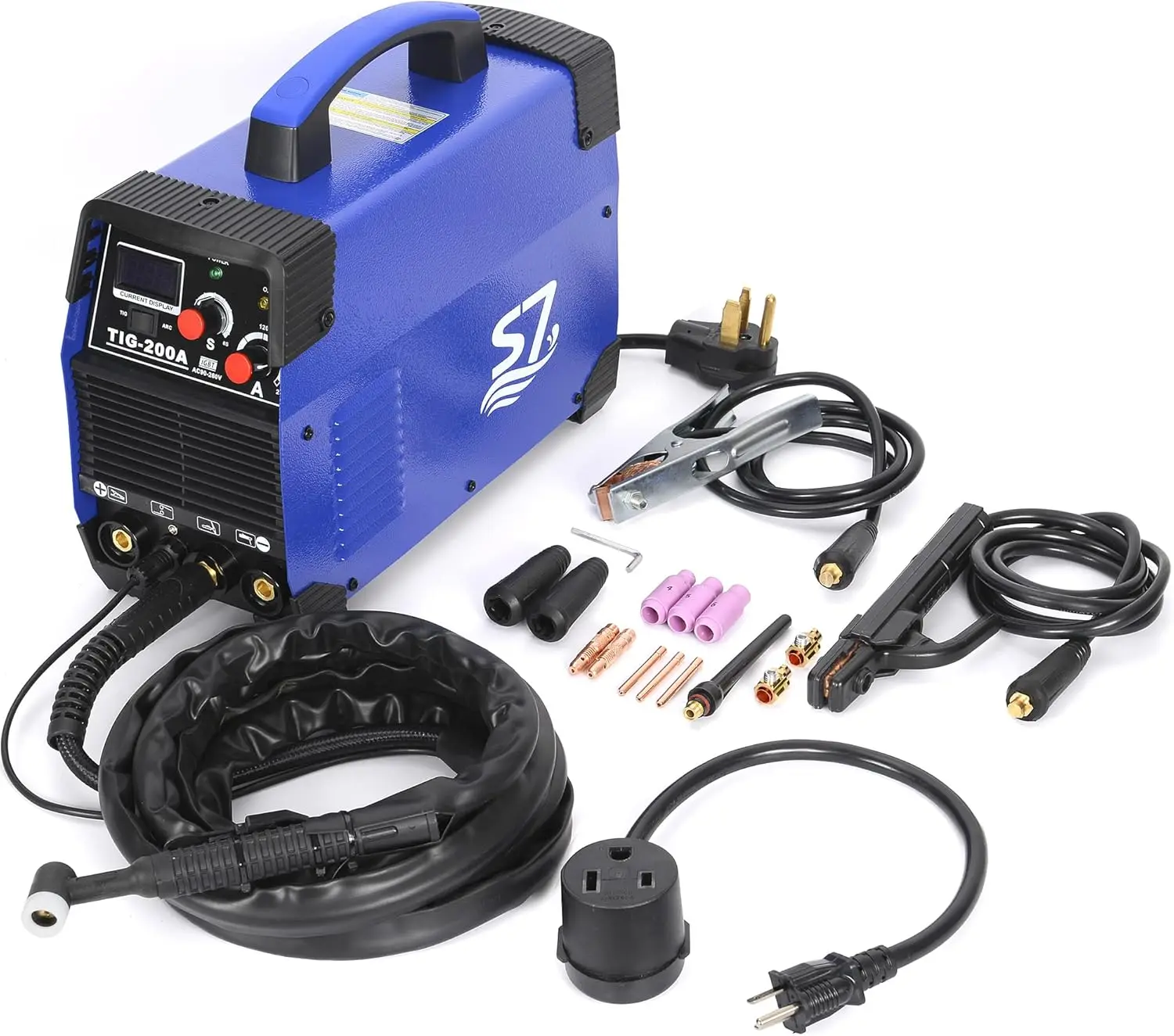 

TIG Welder 200A 3-in-1 110V/220V ARC/DC Pulse TIG with 3/32' Tungsten Rod