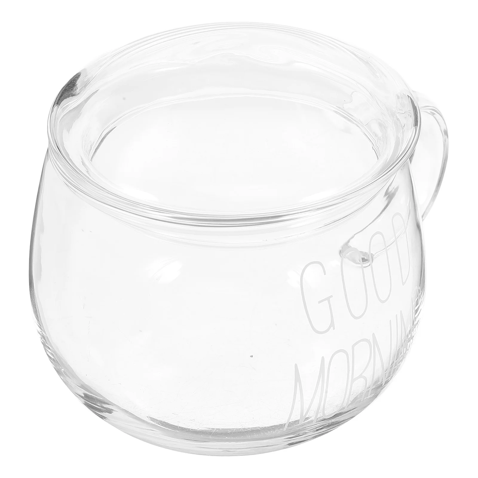 

Glass Milk Cup with Handle Clear Smooth Surface Easy Clean Breakfast Milk Cup Tea Mug for Home Bar Party Glass Tea Mug