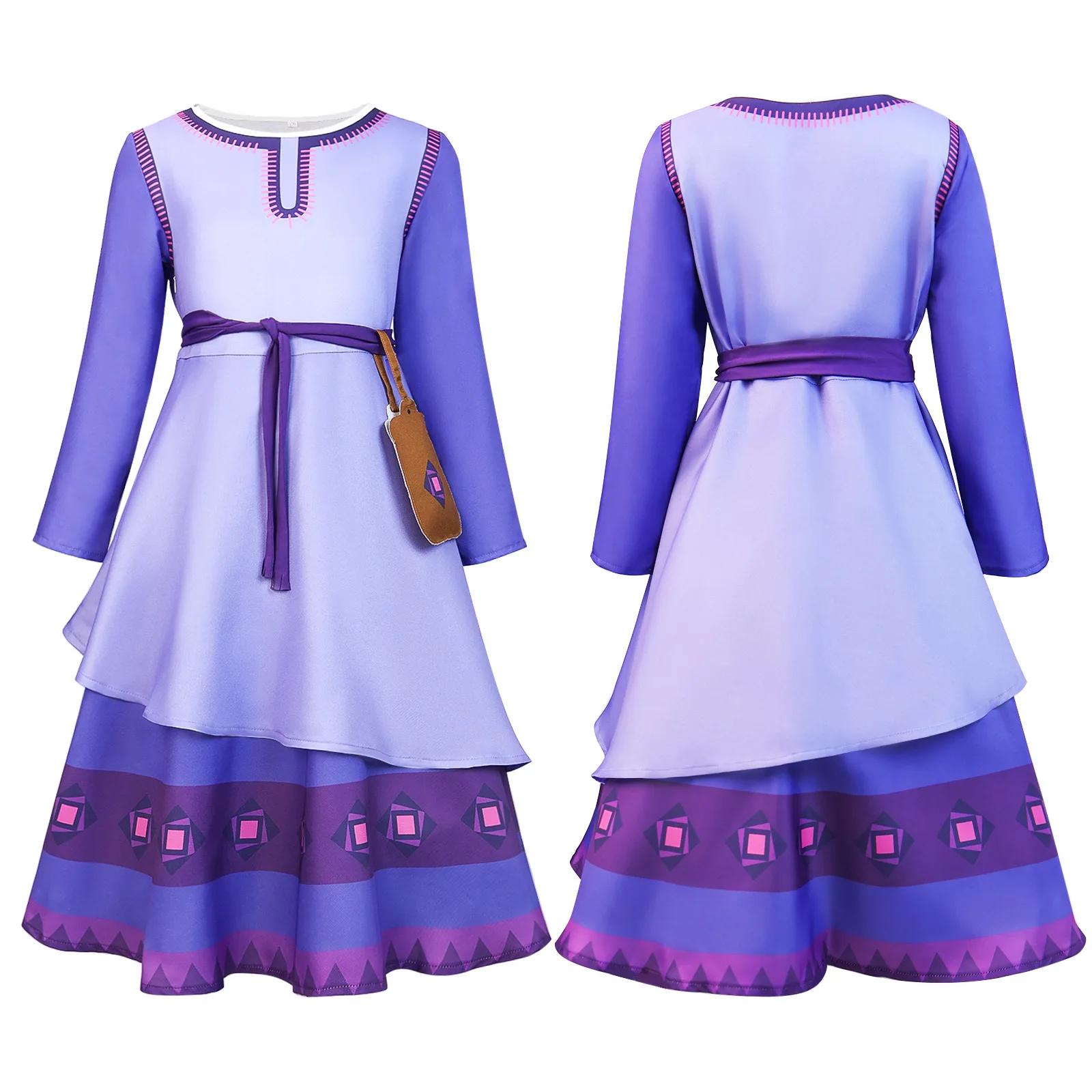 

Movie Princess Wish Asha Star Wish Cosplay Girl Dress for Halloween Girls Casual Dresses Birthday Party Role Play Clothing