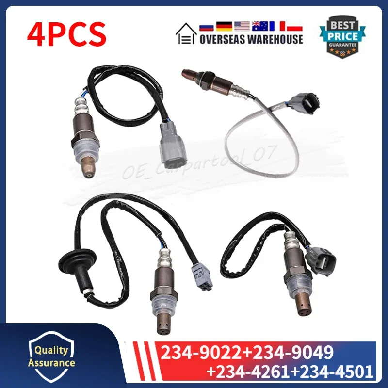 4PCS Oxygen Sensor For 2006 2007 2008 2009 2010 2011 2012 TOYOTA RAV4 Upstream & Downstream 234-9022 234-9049 234-4261 234-4501