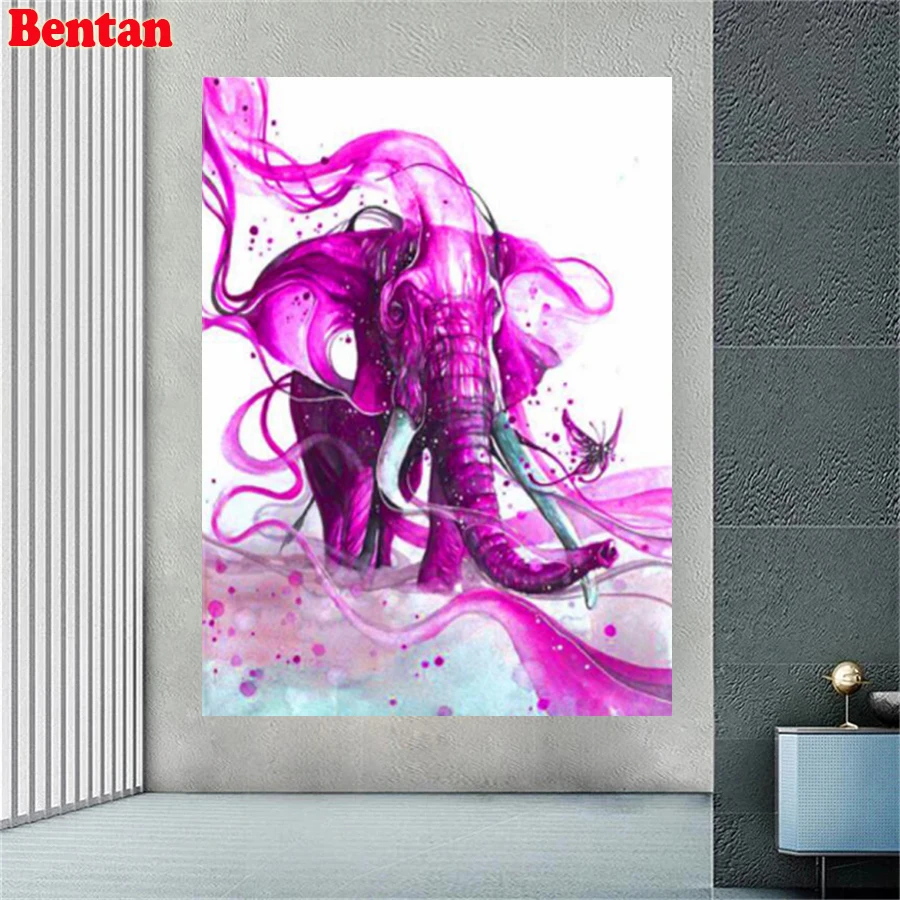 Diamond Painting Watercolor Elephant Embroidery Diamond Embroidery Scenery Full Square Crystal Mosaic Beaded Painting