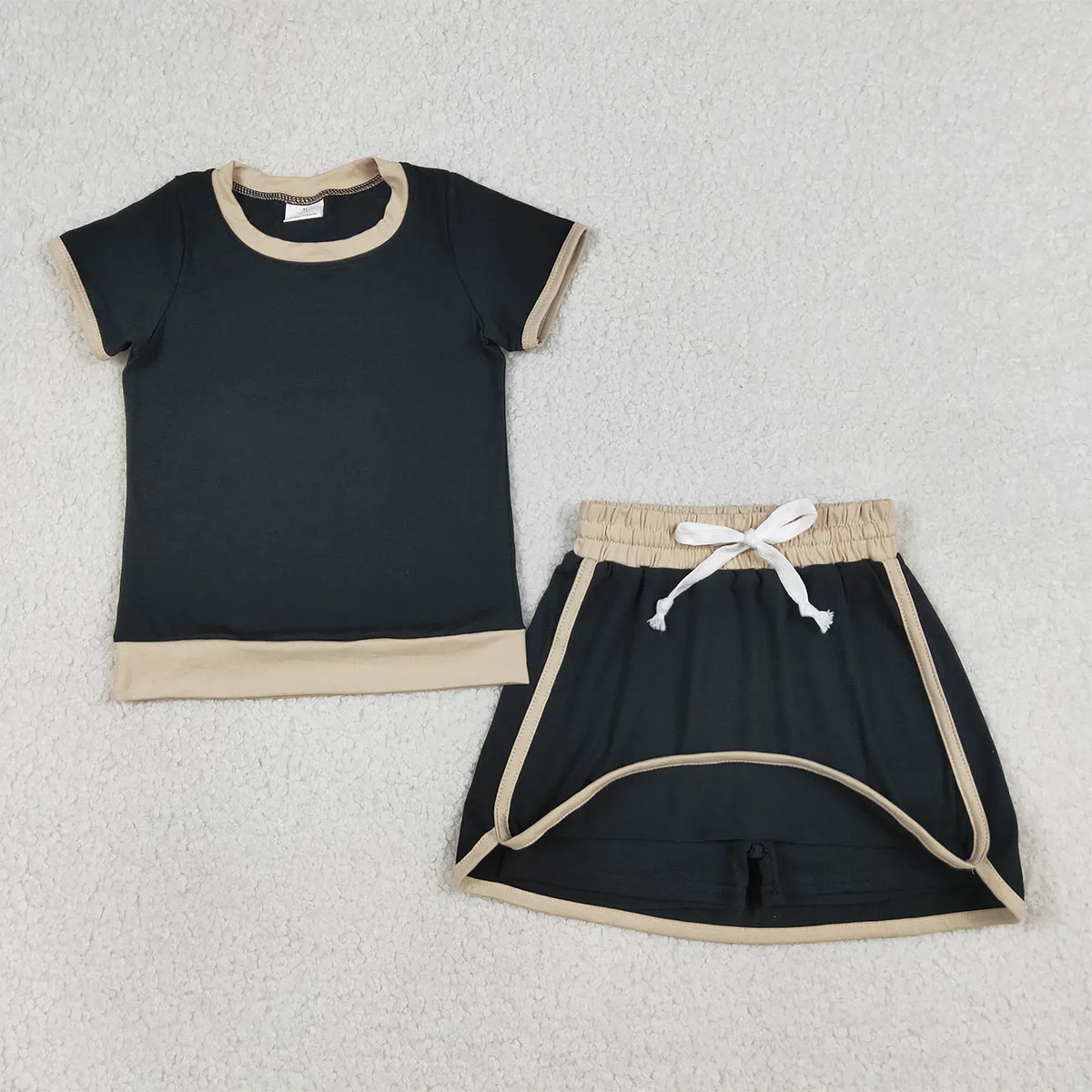 Cute Comfy Toddler Baby Girl Short Sleeve Top Skirt Shorts Cotton Clothes Sets Children Clothing Infant Summer Outfits Wholesale