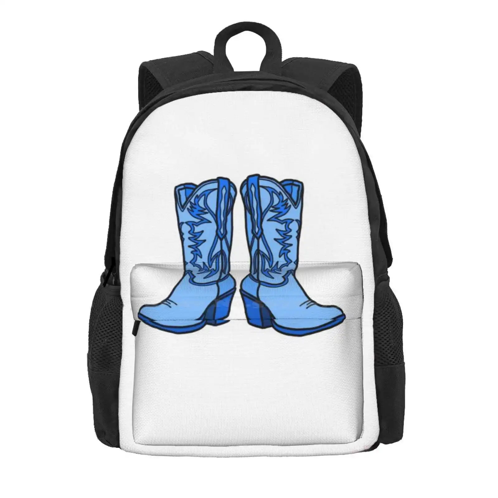 Blue Preppy Cowgirl Boots Hot Sale Schoolbag Backpack Fashion Bags Blue Aesthetic Cowboy Preppy Aesthetic Nashville Tennessee