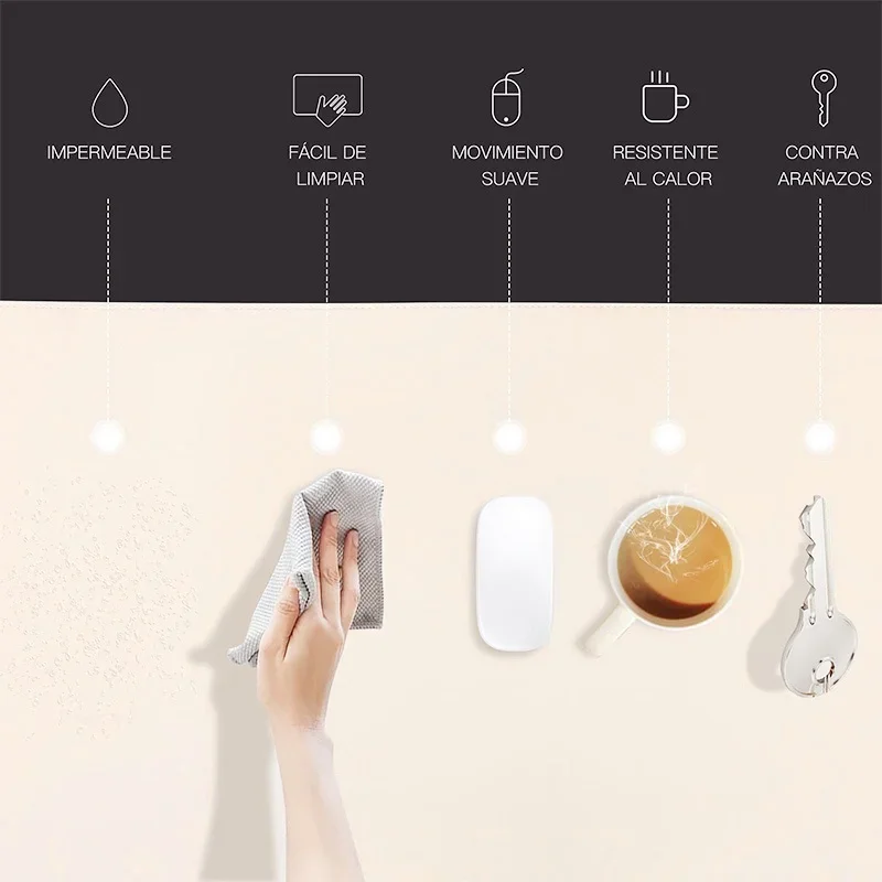 Portable Mouse pad large Gaming Waterproof Non-slip PU Leather Suede Desk Mat Computer Keyboard desk pad Mats white mousepad