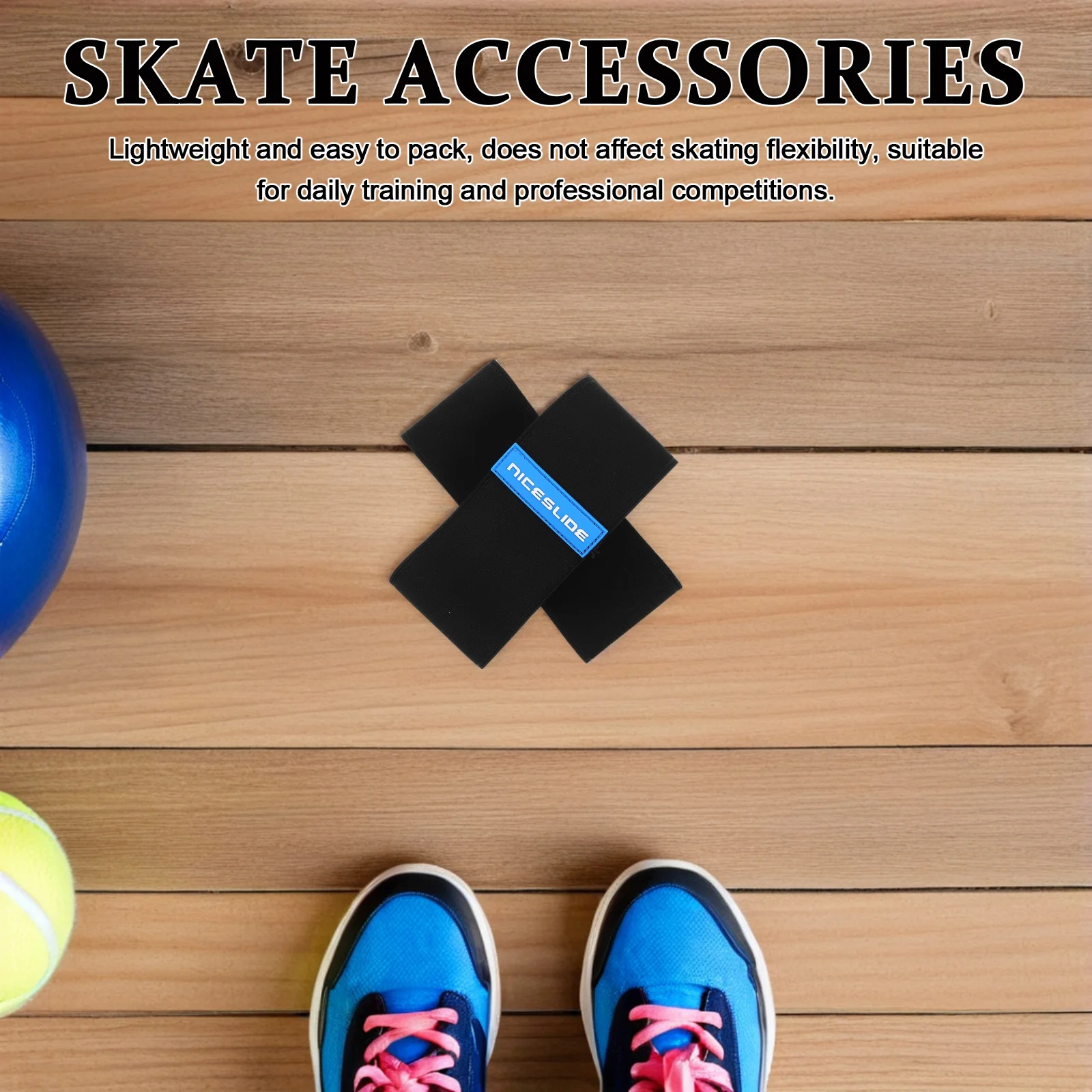 

2pcs Roller Skate Covers 34-38 Black Elastic Boot Sleeve For Figure Ice Skating Lightweight Wear-Resistant Protection Hockey