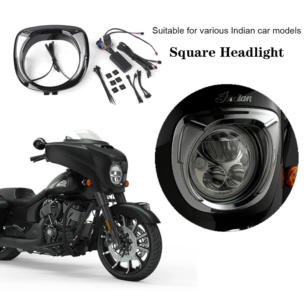 Новые аксессуары для мотоциклов FANG РАЗМЕР ФАР ДЛЯ INDIAN CHIEFTAIN Dark Horse Icon Elite Limited Classic Новые аксессуары для мотоциклов FANG РАЗМЕР ФАР ДЛЯ INDIAN CHIEFTAIN Dark Horse Icon Elite Limited Classic