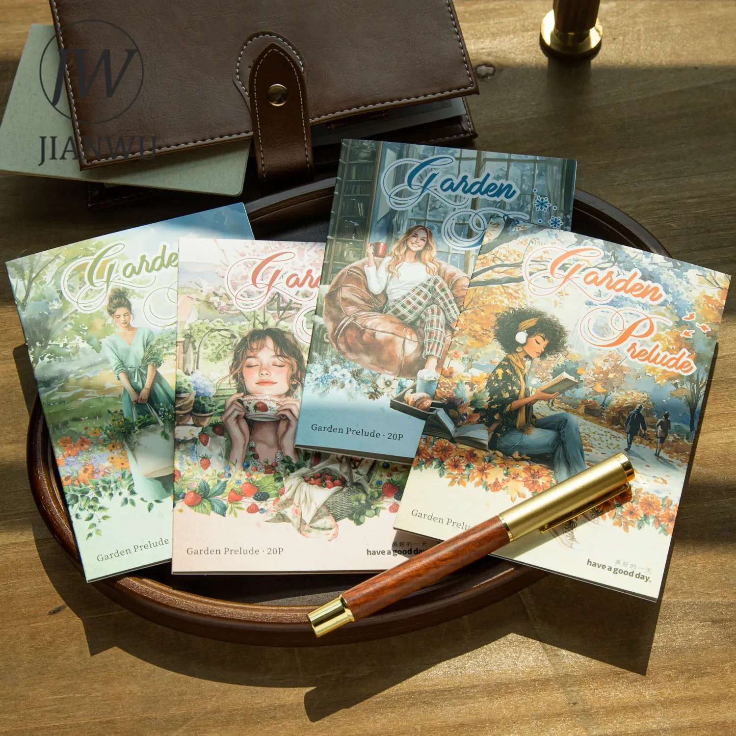 JIANWU Vintage Flower Leaves Garden  Landscape Material Collage Scrapbooking Sticker Book Creative DIY Journal Stationery
