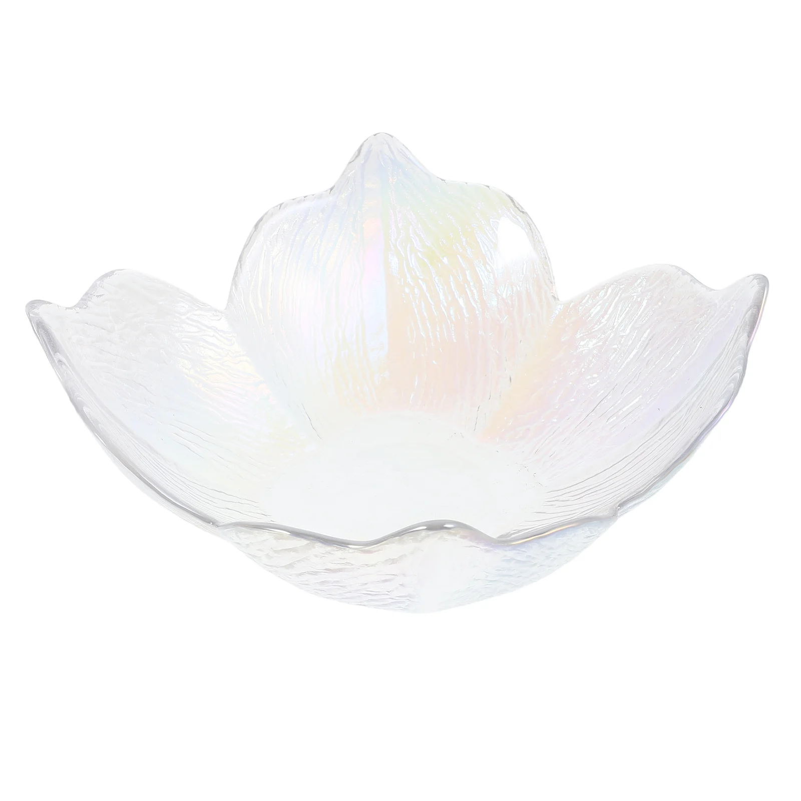 

Irregular Glass Bowl Unique Lily Shape for Salad Dessert Fruit Serving Decorative Glass Bowls for Kitchen Party Holiday