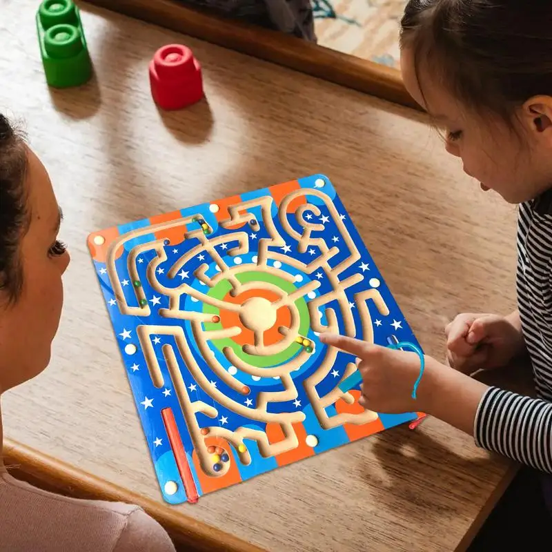 Magnet Farbe und Zählen Labyrinth Holz magnetische Farb sortierung Labyrinth Montessori Feinmotorik Spielzeug für Jungen Mädchen 3 Lernen &