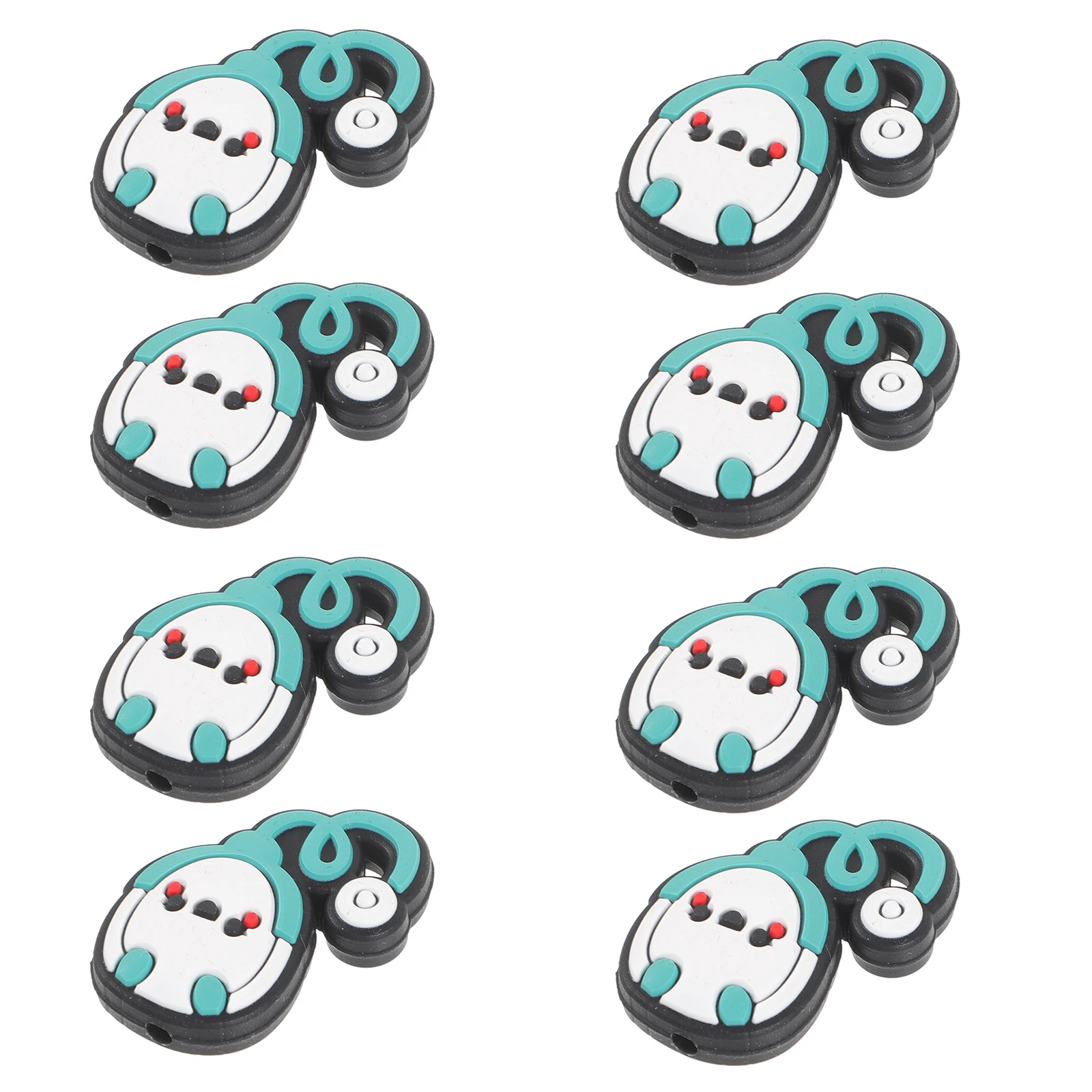 

10 Pcs Silicone Beads Beaded Keychain Jewelry for Making Spacer Shaped Silica ​ Jewellery