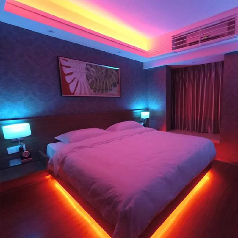 LED Strip Lights RGB APP Control Color Changing Lights with 24 Keys Remote 5050 Mode for Room Decoration Bluetooth TV Background