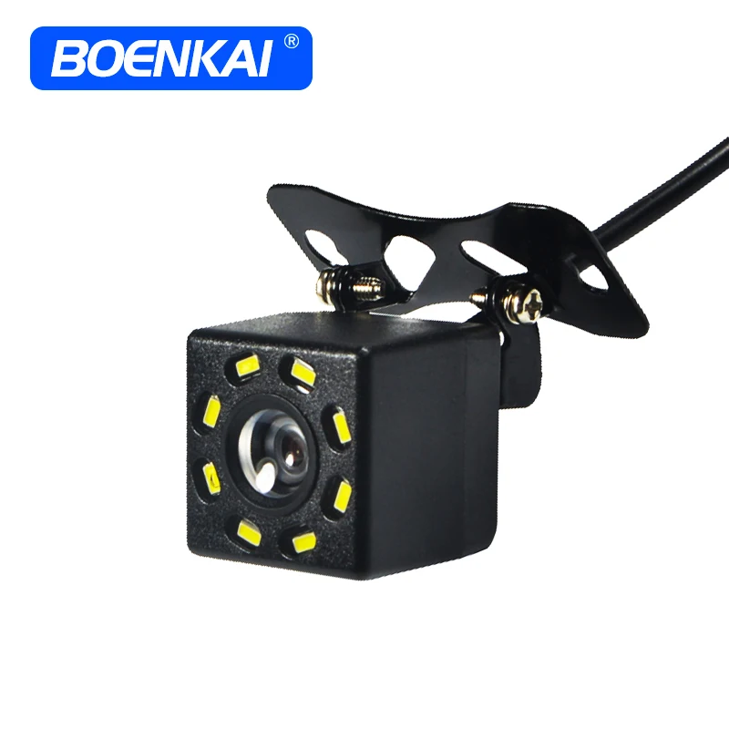Car Rear View Camera Vehicle Back Up Reverse Cam 8 Led Lights Night Vision Wide Angel Parking Lines Waterproof Universal Cars