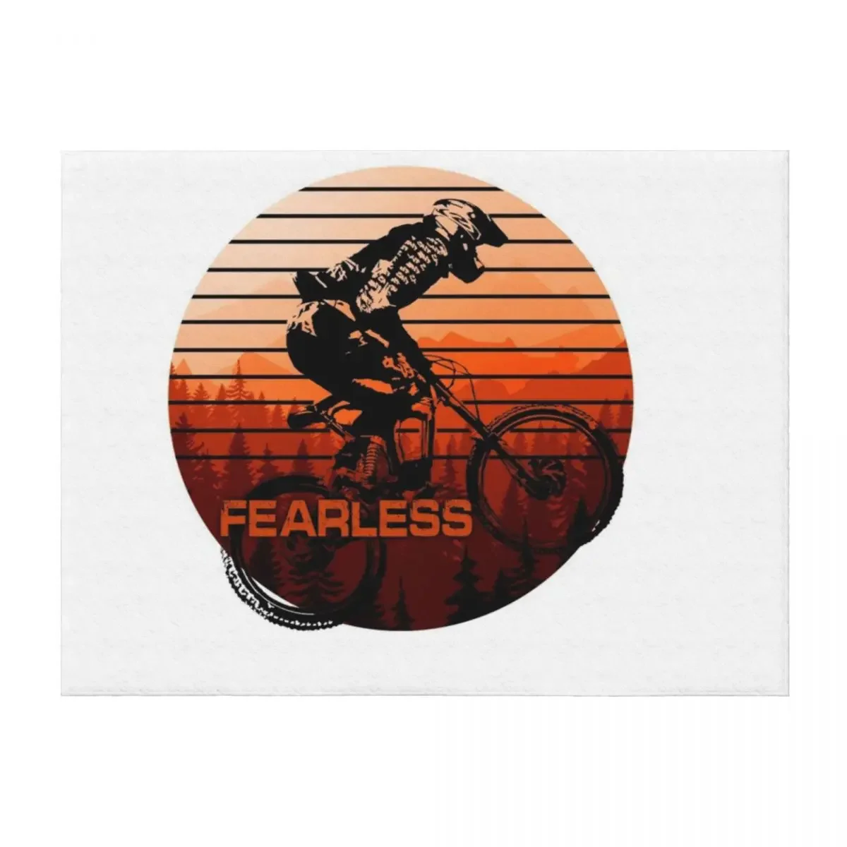 

fearless mtb rider Throw Blanket Soft Plush Plaid Bed Fashionable halloween for winter Blankets