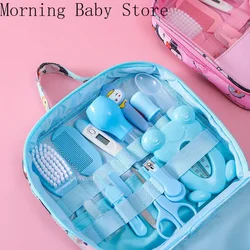 13Pcs/set Newborn Baby Care Kit Kid Toiletries Baby Kids Nail Hair Health Care Thermometer Grooming Brush Kit Clipper Scissor