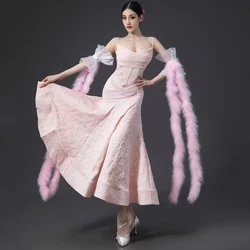 Ballroom Dance Dress For Women New National Standard Dance Competition Clothes Waltz Modern Dance Performance Dresses DQS13166