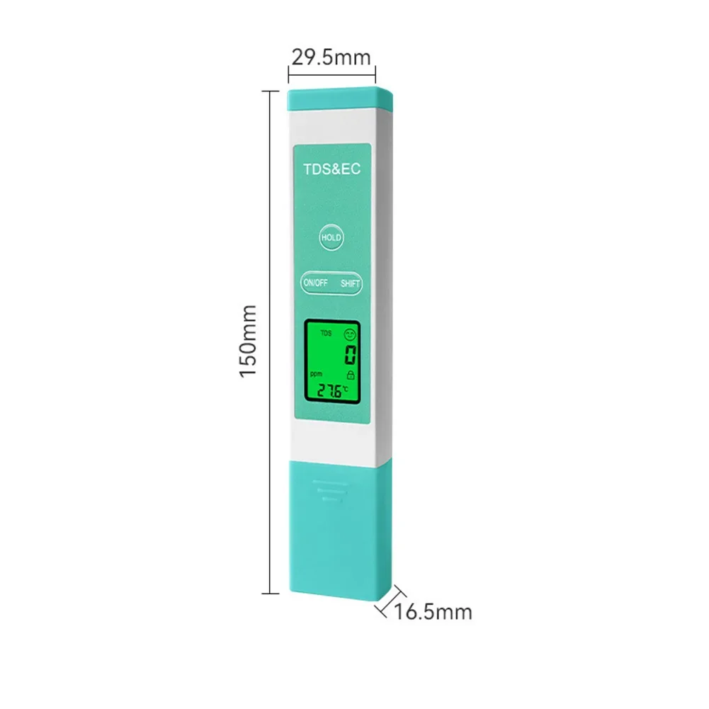 Water Test Pen with Range 0-9990 ppm Range 0-9990 us/cm and Temp Display for Multiple Water Source Applications