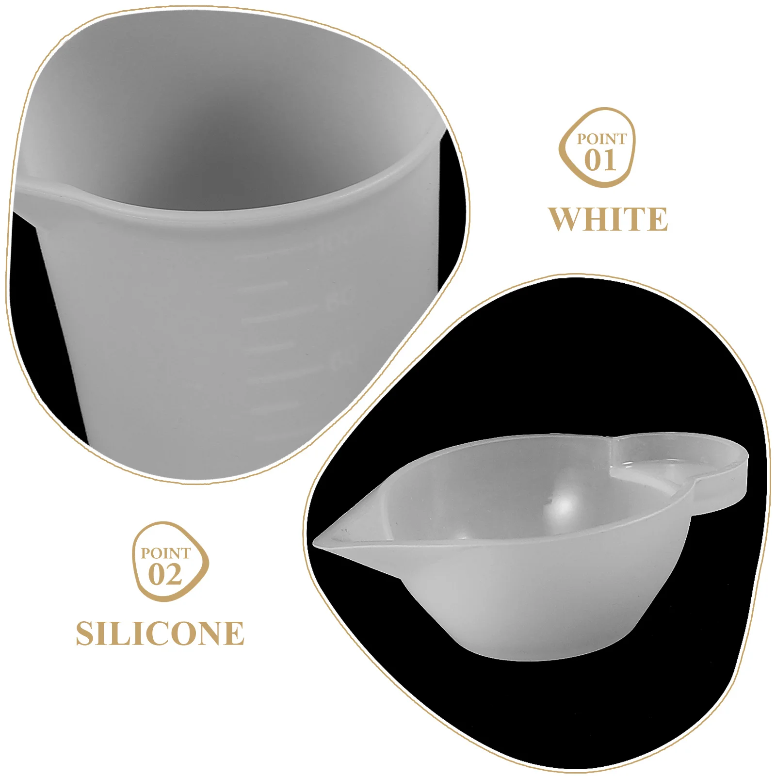 

1 Set Silicone Measuring Cups Diy Crafts Kit Durable Mixing Bowls Tools For Art Supplies Beginners Professionals 50Ml 100Ml
