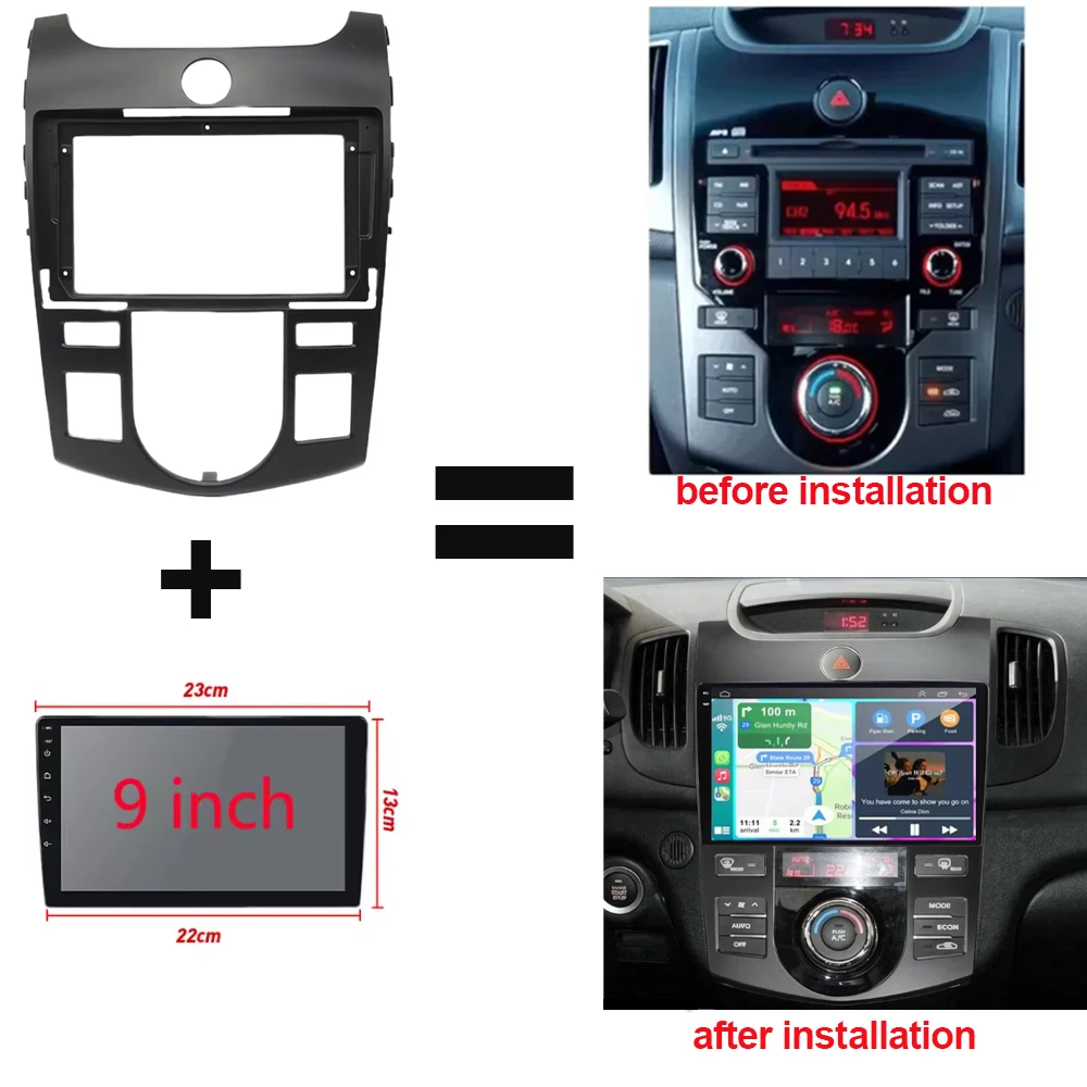 2 Din Android 16 Car Radio Multimedia Video Player Navigation GPS For Kia Forte Cerato 2 TD 2008-2013 4G Carplay Head Unit