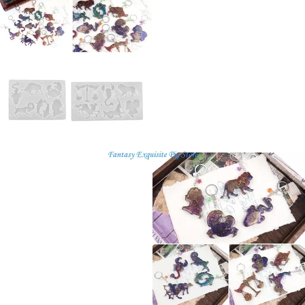 

Модные формы для ключей из смолы в виде созвездия с отверстием для эпоксидной смолы для брелоков