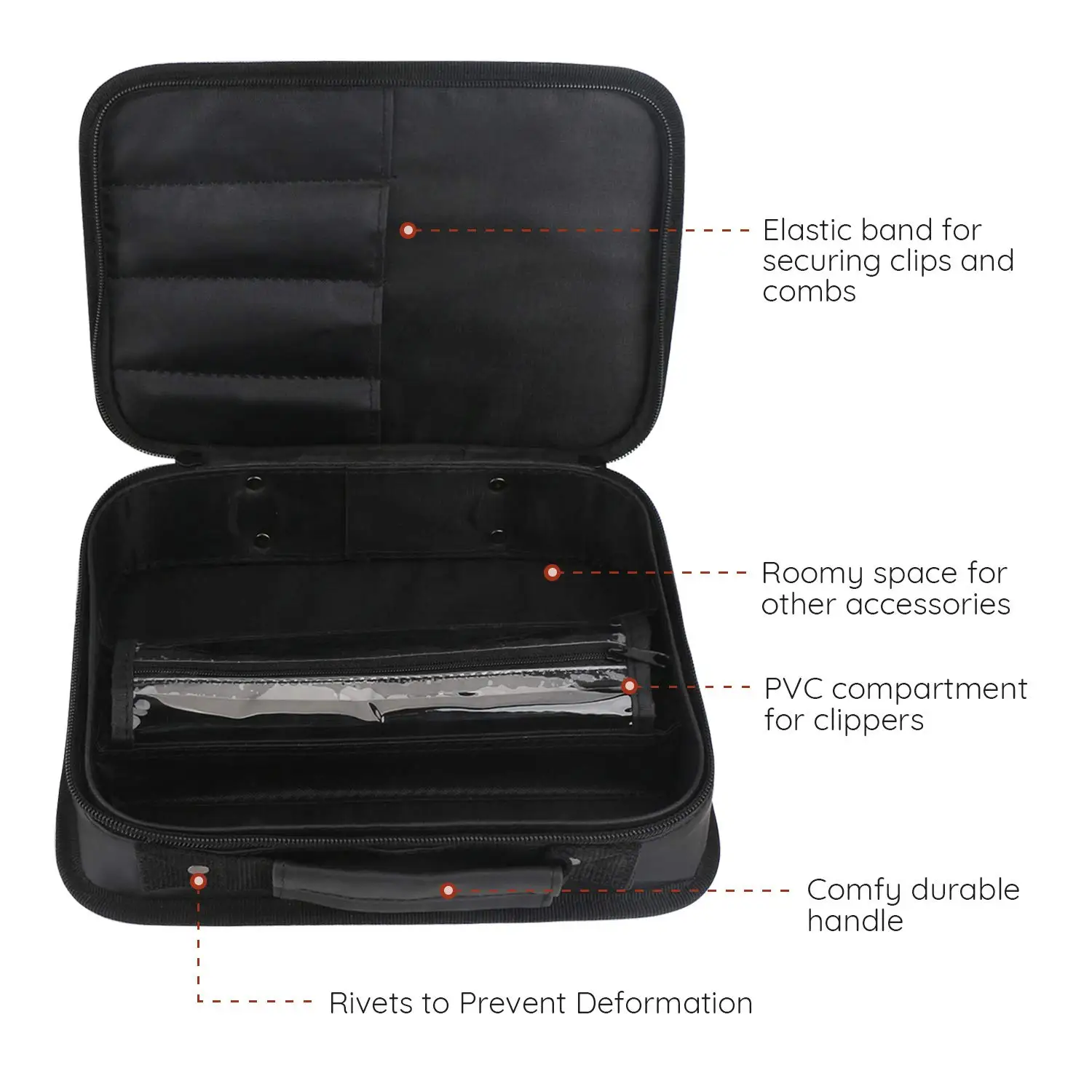 Friseur Werkzeuge Lagerung Tasche Haarschnitt Schere Koffer Multifunktions Organizer Clipper Kämme Große Kapazität Fall Styling Werkzeuge – Detail 32